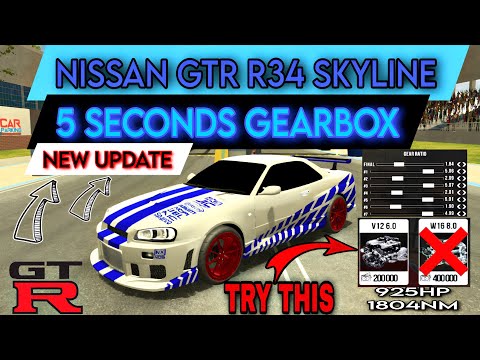 NISSAN SKYLINE GTR R34 5 SECONDS GEARBOX (Without GG) Car Parking Multiplayer