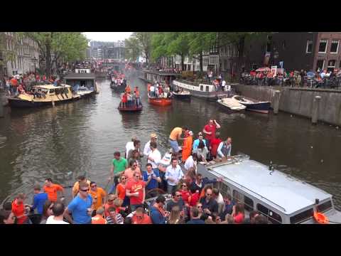 King's Day on the Canals, Amsterdam, Netherlands, April 2014