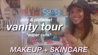 IN DEPTH VANITY TOUR || makeup + skincare 🎀✨