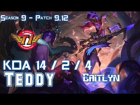 SKT T1 Teddy CAITLYN vs PYKE ADC - Patch 9.12 KR Ranked