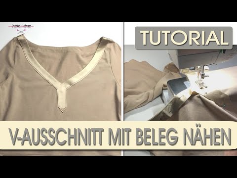 Shirt mit Satin Beleg aufwerten / Beleg nähen