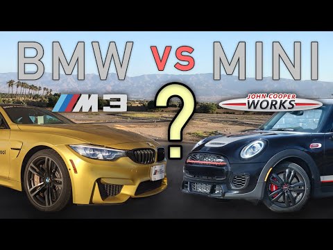 BMW M3 vs MINI JCW Hardtop | Which is faster on an autocross track?