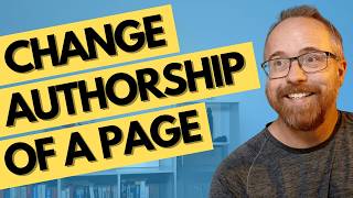 How to Change Author of a WordPress Page