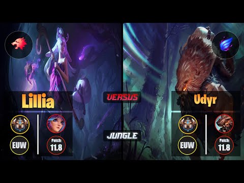 Challenger LILLIA [Predator] (Jungle) VS  UDYR - Challenger EUW Patch 11.8