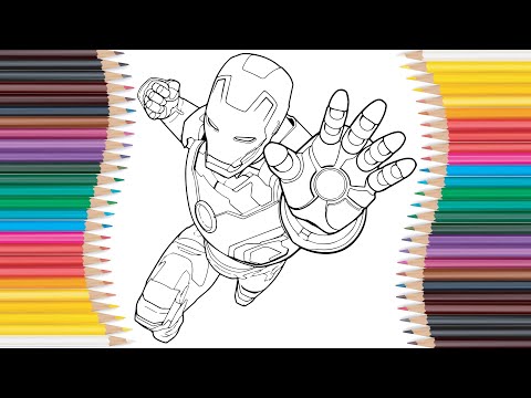 Iron Man Marvel Comics Cartoon Coloring Page