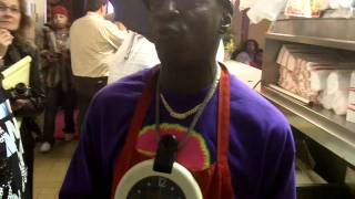 Rapper Flavor Flav of Public Enemy explains how to fry great chicken