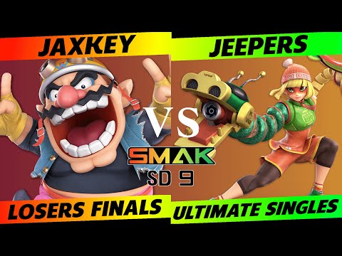 SMAK-SD9 Losers Finals - Jaxkey (Wario) vs. Jeepers (Min Min, Mii Brawler, Isabelle) - SSBU