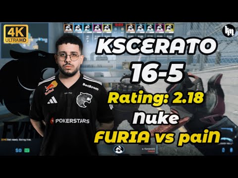 KSCERATO (16-5) Rating: 2.18 FURIA vs paiN (Nuke) | BLAST Rivals 2025 Season 2 #cs2 #KSCERATO
