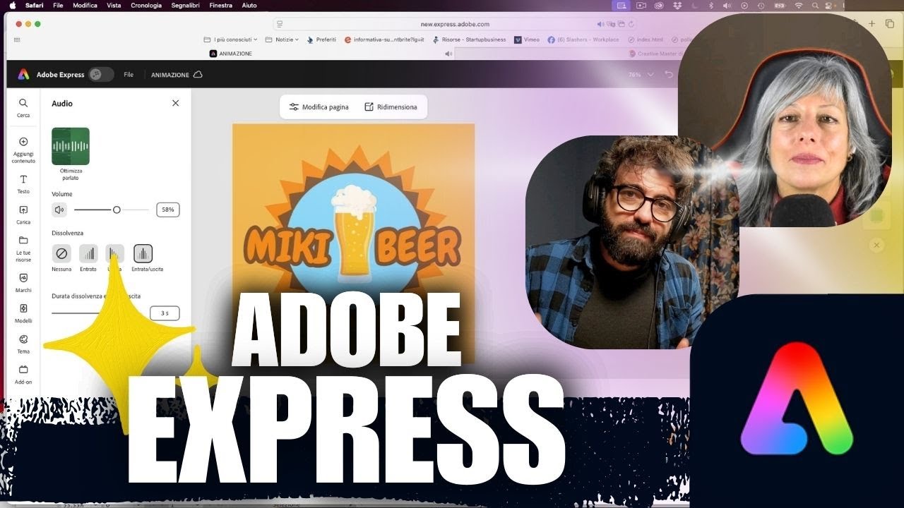 ADOBE EXPRESS - Alternativa POTENTE a CANVA per fare GRAFICA e VIDEO ONLINE (animiamo un logo)
