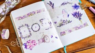 EASY May Bullet Journal Theme - Purple Florals 📖 Mystery Journal