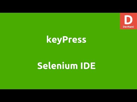 Selenium IDE keyPress