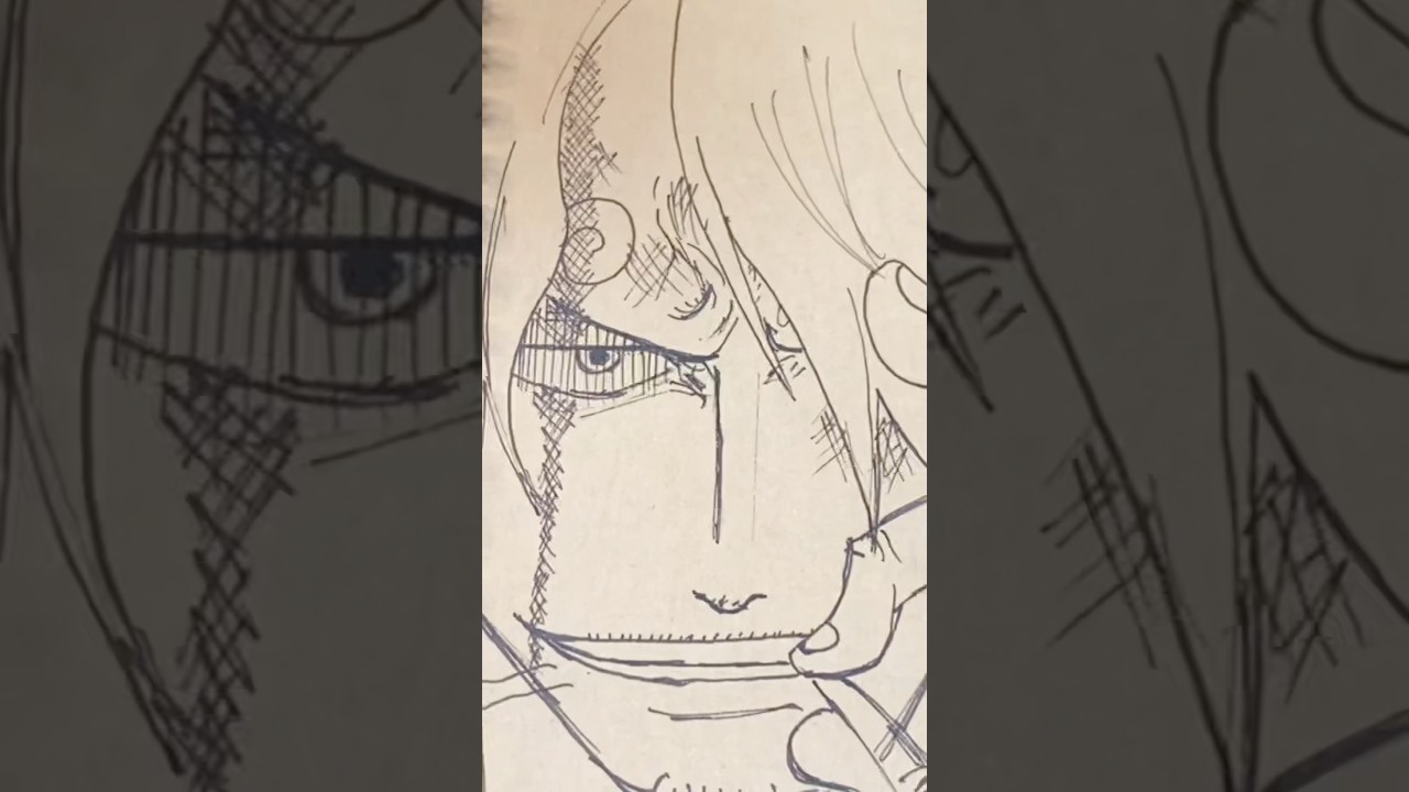 一発描きでサンジ描いてみた/Drawing Sanji【047ページ】#ワンピース #onepiece  #サンジ #sanji
