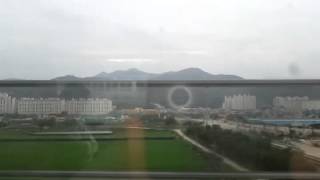 preview picture of video 'Rocketing through Gimcheon on the KTX'