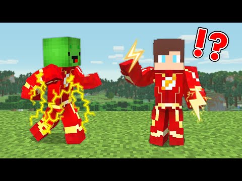 JJ and Mikey Became a FLASH in Minecraft - Maizen