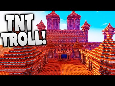 TNT "ÜBERRASCHUNG" SCHOCKIERT MÄDCHEN in MINECRAFT - Minecraft TROLLING