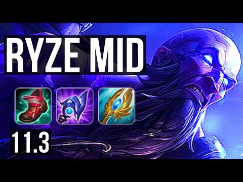 RYZE vs SYLAS (MID) | Rank 8 Ryze, Godlike, 17/5/10 | EUW Challenger | v11.3