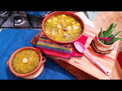 Borí borí de pollo, sopa guaraní