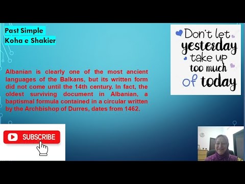 Lesson 26 - Past Simple Koha e Shkuar