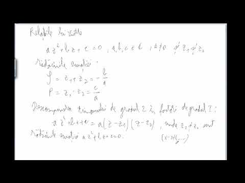 Ecuația de gradul II (cu numere complexe) (clasa a 10-a)