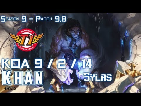 SKT T1 Khan SYLAS vs AATROX Top - Patch 9.8 KR Ranked