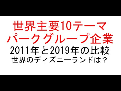 経営学科 世界主要10テーマパークグループ企業2011年と2019年の比較　#テーマパーク #ディズニーランド #ディズニーシー #海外ディズニー #usj #ユニバーサルスタジオジャパン #論文の書き方