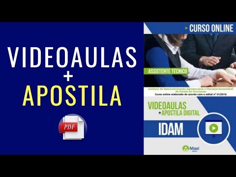 Videoaulas + Apostila Digital concurso IDAM 2018/2019