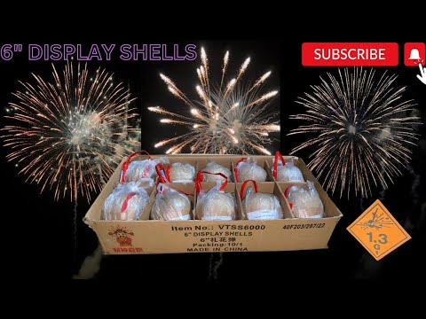 VTSS6000 10 Shots 6" Inch DISPLAY SHELLS FIREWORKS 2023 Testing