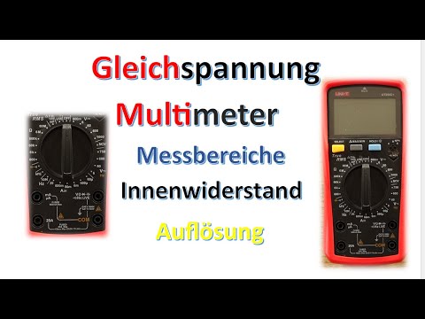 Measure DC voltages with the multimeter / measuring ranges / measuring accuracy and  influence