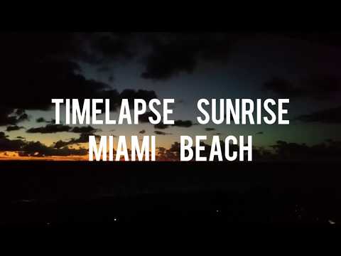 Timelapse Sunrise Miami Beach