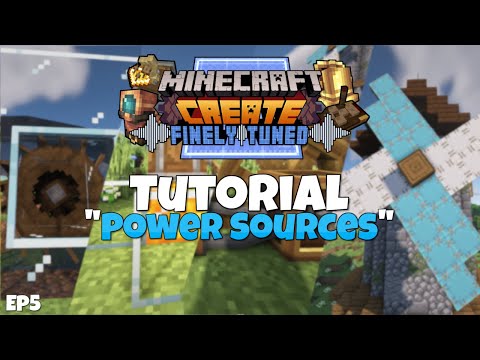 Minecraft Create Mod 0.3.2 Tutorial - Power Sources Ep 5