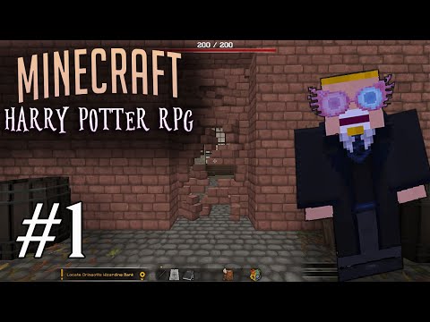 Azelza Oynuyor -  SHOPPING AT DIAGON ROAD |  Minecraft Witchcraft and Wizardry - Part 1