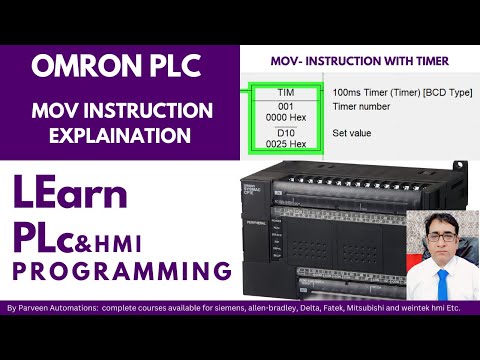 OMRON PLC HOW CAN USE  MOV INSTRUCTION WITH TIMER