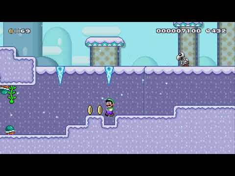 Glacial Caverns by Lavendoreo - Super Mario Maker 2 - No Commentary 1bv