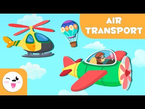 Air transport vehicles for kids - Vocabulary for children