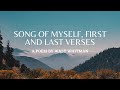 Song of Myself by Walt Whitman: English Audiobook with Text on Screen