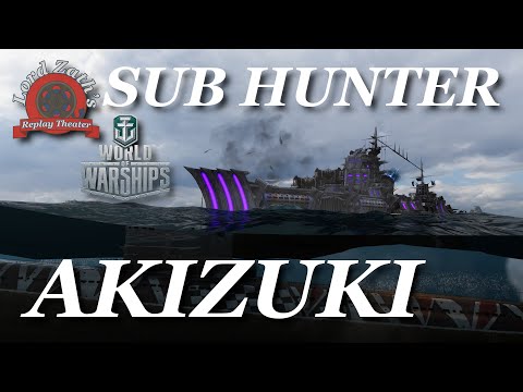 Sub Hunter - Akizuki Tier 8 Japanese DD Convoy Defender Crash Zone Alpha World of Warships