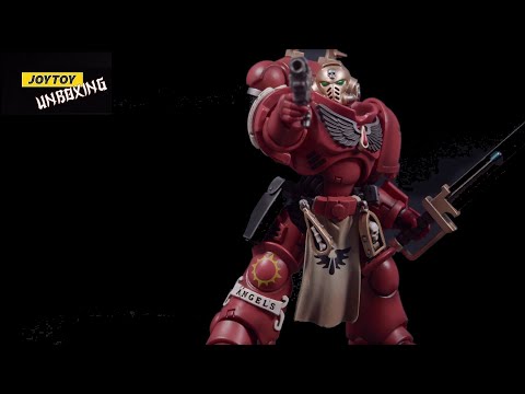 BLOOD ANGELS: PRIMARIS LIEUTENANT TOLMERON 40K 1/18 figure unboxing JoyToy JT3006