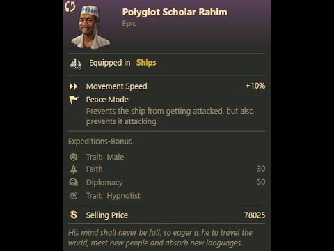 How to early get Polyglot Scholar Rahim in Anno 1800