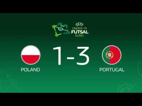 UEFA Futsal Euro U-19 / Riga 2019 - Round 2 / Group A - Portugal 3x1 Poland