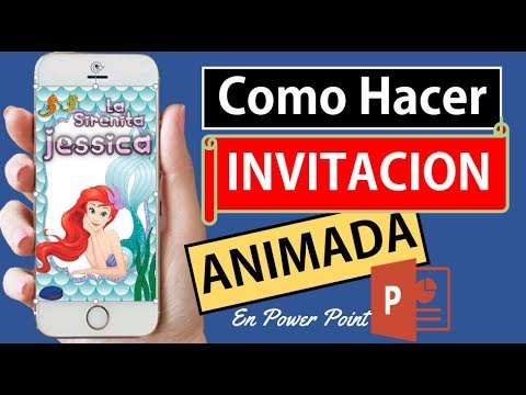 🎉 Como HACER una VIDEO INVITACION o INVITACION ANIMADA de la SIRENITA en Powerpoint 🎉/ (5 minutos)