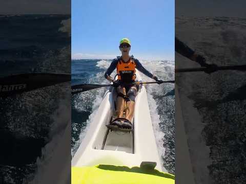 Double surfski fun at the downwind surfski paradise.