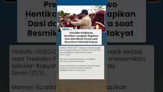 Momen Presiden Prabowo Rapikan Dasi dan Baret Siswa saat Resmikan Sekolah Rakyat di Banjarbaru