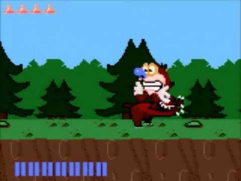 Quest for the Shaven Yak starring Ren Hoek & Stimpy Game Gear