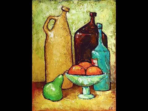 Still life with bottles by Evgenia Ryzhova