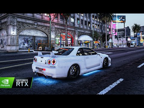 GTA 5 - Ultra Realistic Graphics - Nissan GTR R34 Gameplay