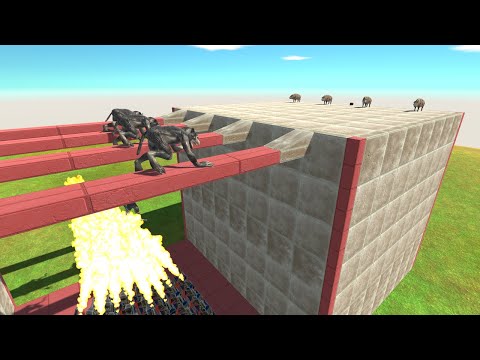 Thin Bridge and Flame Thrower vs Every Units - Animal Revolt Battle Simulator