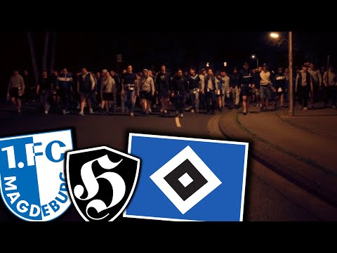 Angriff in der Innenstadt, Provokationen & Choreo! (Magdeburg - HSV 3:2)