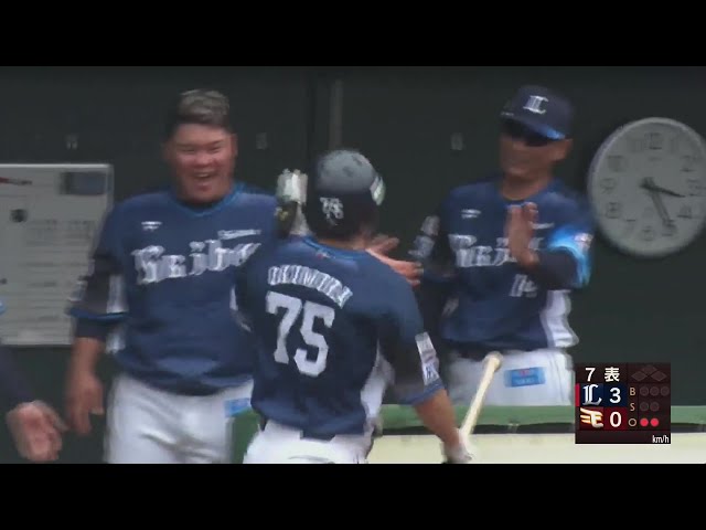 【ファーム】粘って粘って13球目!! ライオンズ・奥村光一がプロ初ホームラン!!  2024年6月28日 東北楽天ゴールデンイーグルス 対 埼玉西武ライオンズ