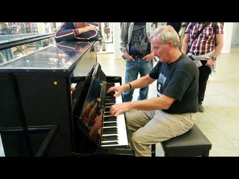 Pineapple Rag. David smith on the piano at St Pancras International Station, London
