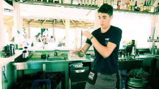 preview picture of video 'Toni makes best cocktails in Baska! Watch his talent :-)'